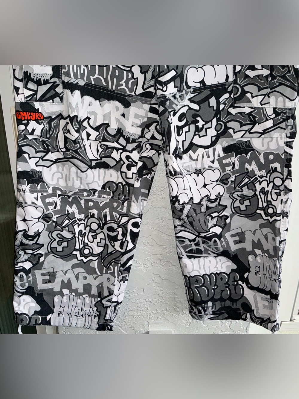 Empyre Black & Gray Graffiti Print Cargo Pants - Picture 3 of 10